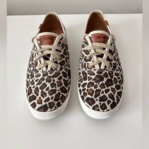 KEDS Animal Print Brown Leopard Sneakers Casual Comfort Authentic Since 1916